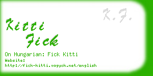 kitti fick business card